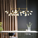 GobekUsa Firefly Suspension Light - Brass Finish, Postmodern Island Fixture with 27 Glass Lights