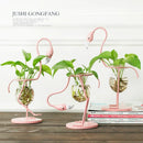 GobekUsa Flamingo Metal Vase for Home Decor