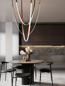 GobekUsa Flexible Leather Belt LED Chandelier Lighting