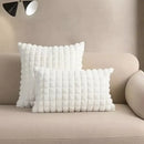 Decorbites fluffy faux fur cushion cover living room cream & brown by Decorbites