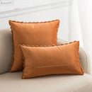 Decorbites fluffy faux fur cushion cover living room cream & brown by Decorbites