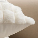 Decorbites fluffy faux fur cushion cover living room cream & brown by Decorbites