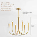 GobekUsa French Candle Led Chandelier Black Gold Kitchen Modern Island Light
