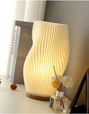 GobekUsa French cream style 3D desk lamp ins internet red pleated bedroom bedside lamp study coffee shop card seat atmosphere lamp