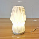 GobekUsa French cream style 3D desk lamp ins internet red pleated bedroom bedside lamp study coffee shop card seat atmosphere lamp