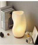 GobekUsa French cream style 3D desk lamp ins internet red pleated bedroom bedside lamp study coffee shop card seat atmosphere lamp