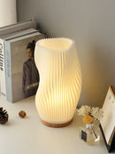 GobekUsa French cream style 3D desk lamp ins internet red pleated bedroom bedside lamp study coffee shop card seat atmosphere lamp