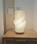 GobekUsa French cream style 3D desk lamp ins internet red pleated bedroom bedside lamp study coffee shop card seat atmosphere lamp