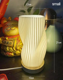 GobekUsa French cream style 3D desk lamp ins internet red pleated bedroom bedside lamp study coffee shop card seat atmosphere lamp