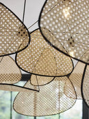 GobekUsa French Design Rattan Chandelier for Home Lighting