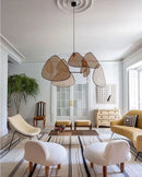 GobekUsa French Design Rattan Chandelier for Home Lighting