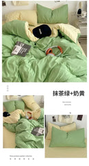 GobekUsa Fresh Solid Color Cotton Quilt Set - 4-Piece