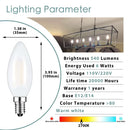 GobekUsa Frosted Led Candle Light Bulbs Dimmable E12 E14 Base Warm White 2700K