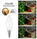 GobekUsa Frosted Led Candle Light Bulbs Dimmable E12 E14 Base Warm White 2700K