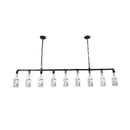 GobekUsa Frosted White Glass Island Lamp - Loft Style, Black Wine Bottle Design - Perfect for Restaurants, Ceiling Suspension Lighting