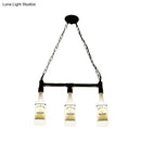 GobekUsa Frosted White Glass Island Lamp - Loft Style, Black Wine Bottle Design - Perfect for Restaurants, Ceiling Suspension Lighting