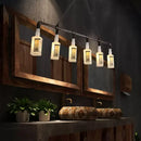 GobekUsa Frosted White Glass Island Lamp - Loft Style, Black Wine Bottle Design - Perfect for Restaurants, Ceiling Suspension Lighting