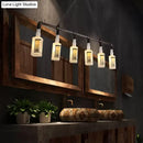 GobekUsa Frosted White Glass Island Lamp - Loft Style, Black Wine Bottle Design - Perfect for Restaurants, Ceiling Suspension Lighting