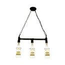 GobekUsa Frosted White Glass Island Lamp - Loft Style, Black Wine Bottle Design - Perfect for Restaurants, Ceiling Suspension Lighting