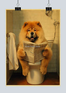 GobekUsa Funny Animal Bathroom Poster for DIY Home Decor