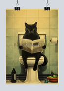 GobekUsa Funny Animal Bathroom Poster for DIY Home Decor