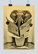 GobekUsa Funny Animal Bathroom Poster for DIY Home Decor