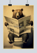 GobekUsa Funny Animal Bathroom Poster for DIY Home Decor