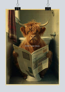 GobekUsa Funny Animal Bathroom Poster for DIY Home Decor