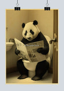 GobekUsa Funny Animal Bathroom Poster for DIY Home Decor