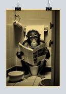 GobekUsa Funny Animal Bathroom Poster for DIY Home Decor