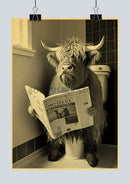 GobekUsa Funny Animal Bathroom Poster for DIY Home Decor
