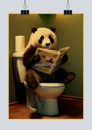 GobekUsa Funny Animal Bathroom Poster for DIY Home Decor