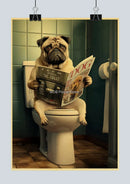 GobekUsa Funny Animal Bathroom Poster for DIY Home Decor
