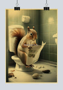 GobekUsa Funny Animal Bathroom Poster for DIY Home Decor