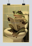 GobekUsa Funny Animal Bathroom Poster for DIY Home Decor