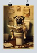 GobekUsa Funny Animal Bathroom Poster for DIY Home Decor