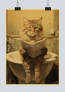 GobekUsa Funny Animal Bathroom Poster for DIY Home Decor