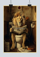 GobekUsa Funny Animal Bathroom Poster for DIY Home Decor