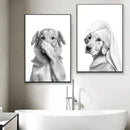 Funny elephant on toilet animal bathroom wall art print by Decorbites