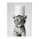 GobekUsa Funny Animals Canvas Wall Art for Bathroom Home