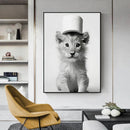 GobekUsa Funny Animals Canvas Wall Art for Bathroom Home