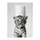 Black and white funny animals wall art – bathroom framed prints by Decorbites