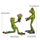 Decorbites funny frog couple resin decor bedroom figurine by Decorbites