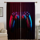 Decorbites game console handle curtains black & rainbow bedroom decor by Decorbites