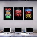 GobekUsa Gamer Room Decor Set - Graffiti Gamepad Canvas Prints