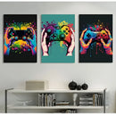 GobekUsa Gamer Room Decor Set - Graffiti Gamepad Canvas Prints