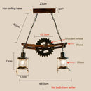 GobekUsa Gear Industrial Chandelier Pendant Lamp for Cafe Bar Restaurant