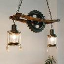 GobekUsa Gear Industrial Chandelier Pendant Lamp for Cafe Bar Restaurant