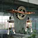 GobekUsa Gear Industrial Chandelier Pendant Lamp for Cafe Bar Restaurant