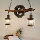GobekUsa Gear Industrial Chandelier Pendant Lamp for Cafe Bar Restaurant